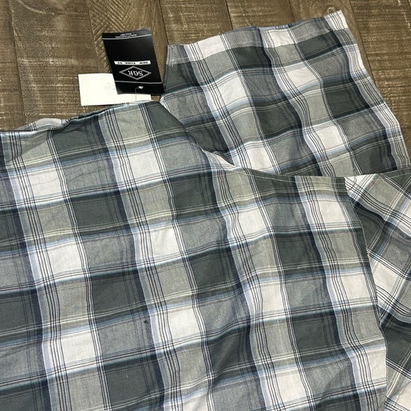 "SGR Men's 5X Plaid Button-Up Short Sleeve Shirt - New With Tags (NWT) - Picture 9 of 9